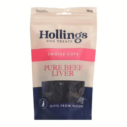 Hollings Air Dried Pure Beef Liver 100g