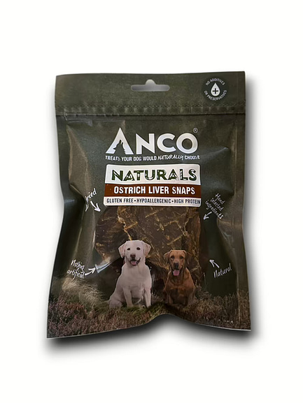 Anco Naturals Ostrich Liver Snaps 85g