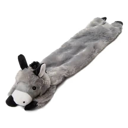 Flat Stuffed Head Donkey Grey 24”