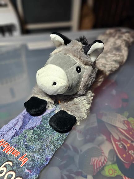 Flat Stuffed Head Donkey Grey 24” - Image 2